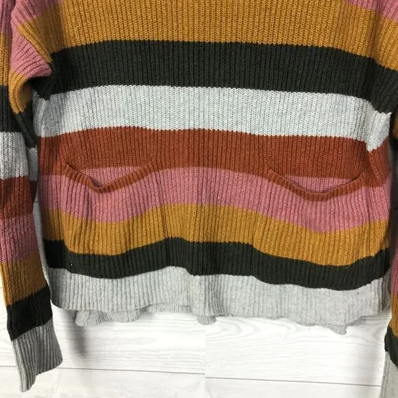 Madewell Womens Small Patch Pocket Pullover Sweater in Walton Stripe Long Sleeve - Picture 4 of 7
